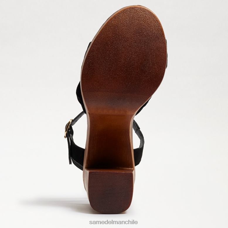 Sam Edelman P802J402 calzado ante negro mujer sandalia con plataforma trista