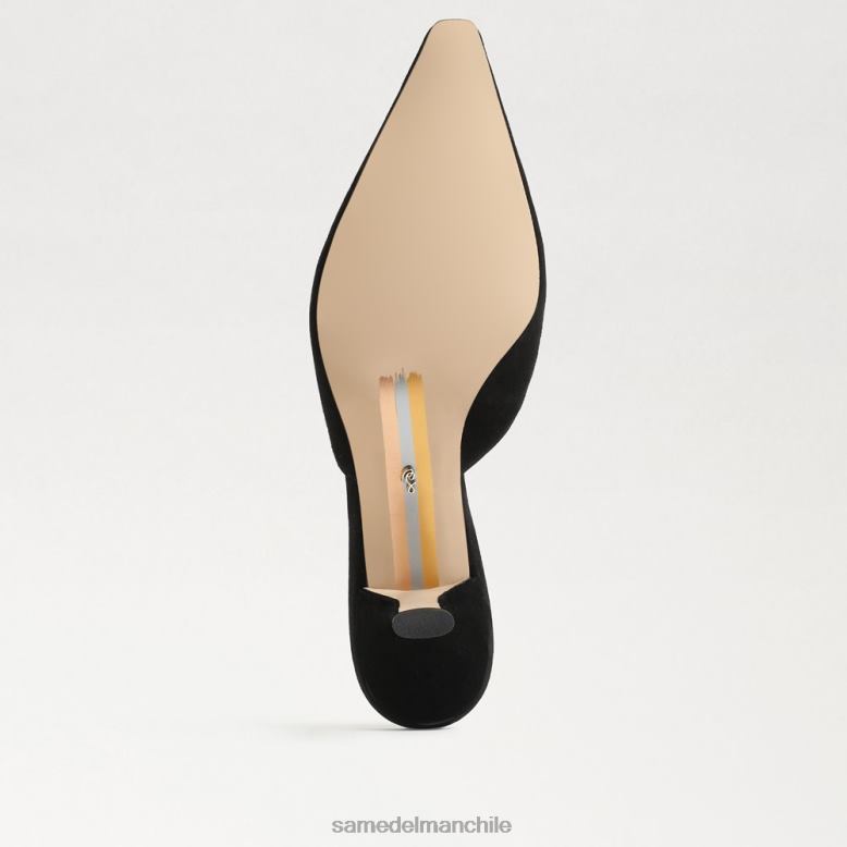Sam Edelman P802J434 calzado ante negro mujer mules brit con tacón de gatito