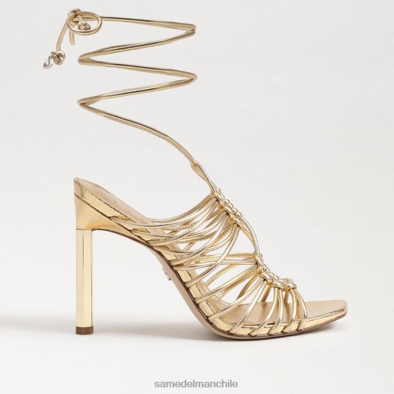 Sam Edelman P802J441 calzado oro ámbar mujer sandalias lylah con cordones y tacón de aguja