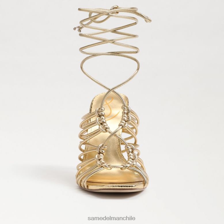 Sam Edelman P802J441 calzado oro ámbar mujer sandalias lylah con cordones y tacón de aguja