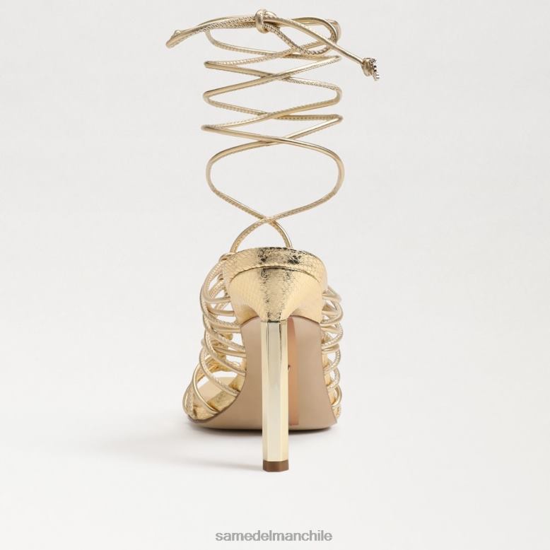 Sam Edelman P802J441 calzado oro ámbar mujer sandalias lylah con cordones y tacón de aguja