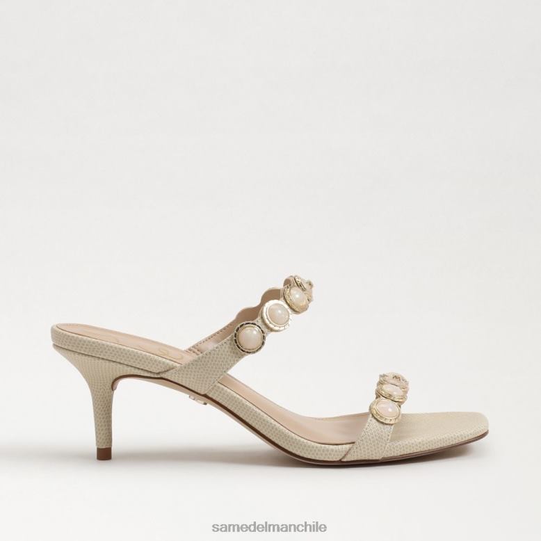 Sam Edelman P802J493 calzado crema de plátano mujer mules palma con tacón gatito
