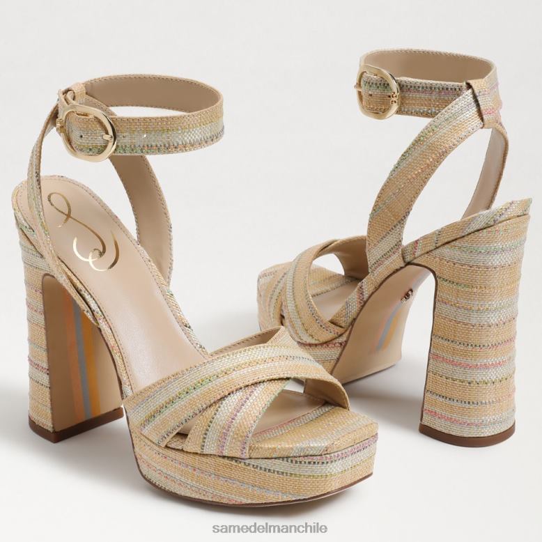 Sam Edelman P802J510 calzado multirafia natural mujer sandalia kayna con plataforma