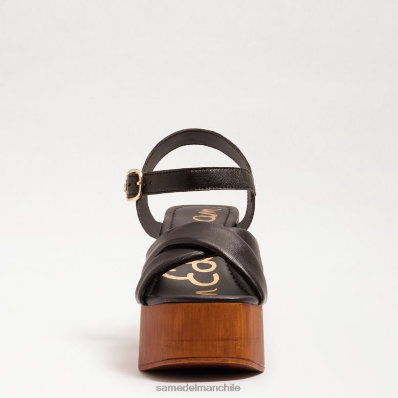 Sam Edelman P802J567 calzado cuero negro mujer tacón bloque con plataforma suzannah