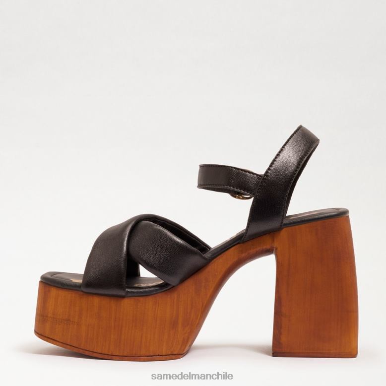 Sam Edelman P802J567 calzado cuero negro mujer tacón bloque con plataforma suzannah