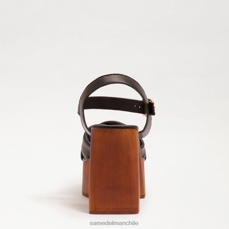 Sam Edelman P802J567 calzado cuero negro mujer tacón bloque con plataforma suzannah