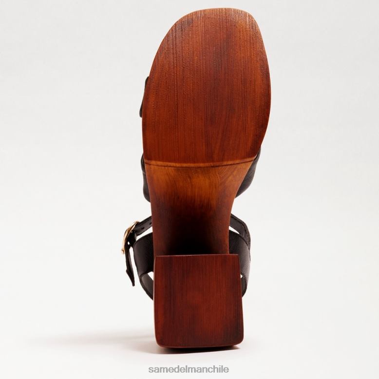 Sam Edelman P802J567 calzado cuero negro mujer tacón bloque con plataforma suzannah