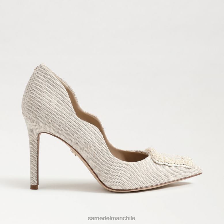 Sam Edelman P802J584 calzado marfil múltiple mujer tacón con puntera en punta y cuentas harriett