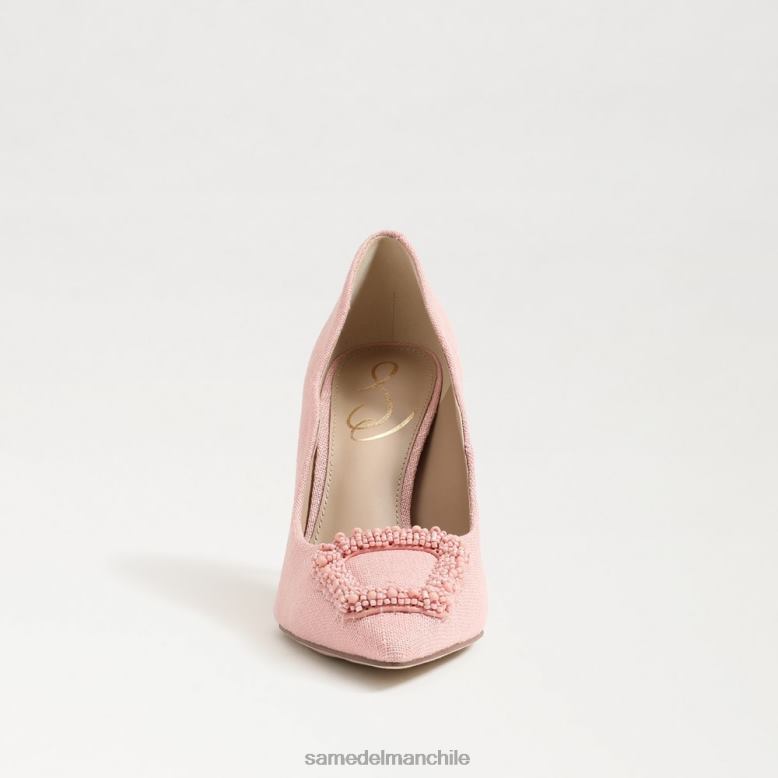 Sam Edelman P802J585 calzado durazno coralino mujer tacón con puntera en punta y cuentas harriett