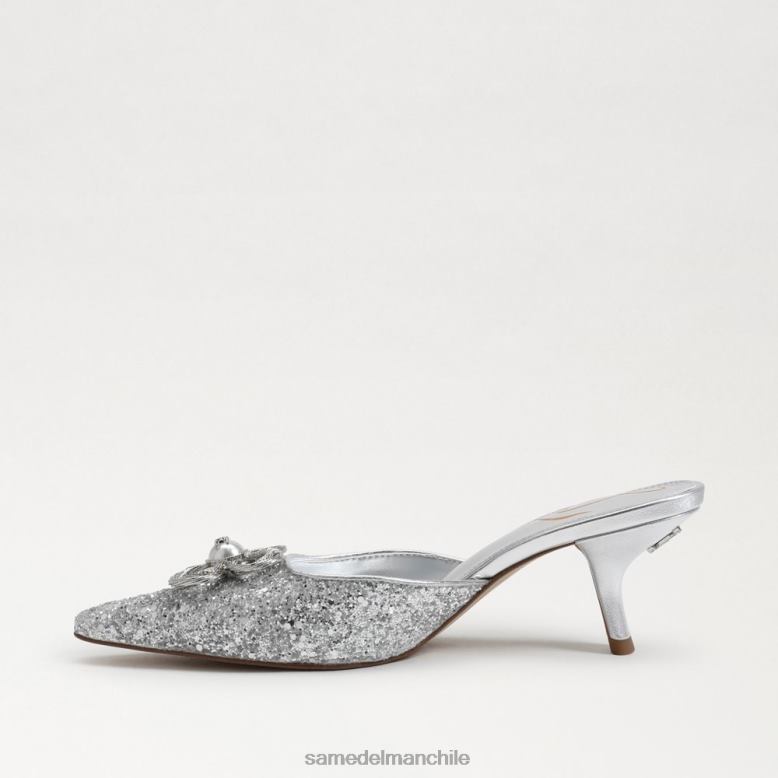 Sam Edelman P802J588 calzado plata suave mujer tacón de gatito brit tour