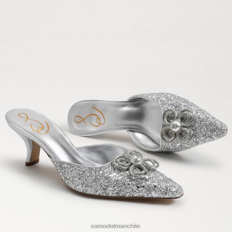 Sam Edelman P802J588 calzado plata suave mujer tacón de gatito brit tour