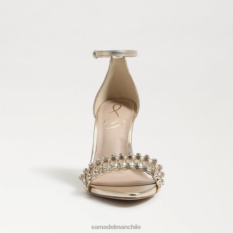 Sam Edelman P802J610 calzado hoja de oro mujer tacón con tiras evelynn