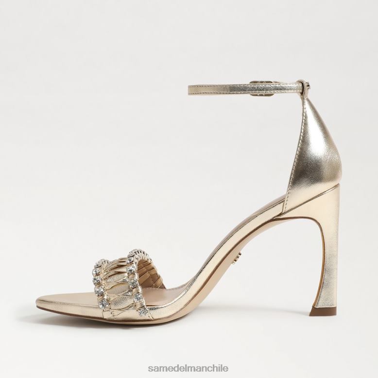 Sam Edelman P802J610 calzado hoja de oro mujer tacón con tiras evelynn