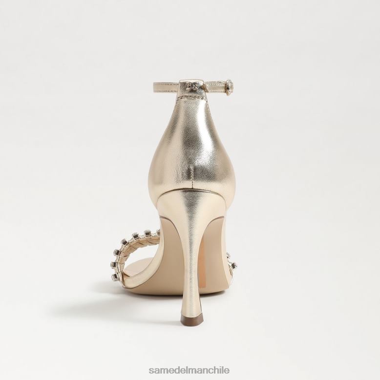 Sam Edelman P802J610 calzado hoja de oro mujer tacón con tiras evelynn
