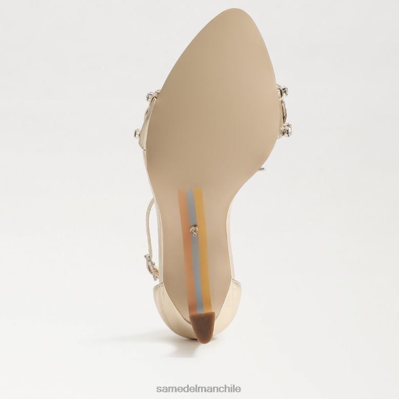 Sam Edelman P802J610 calzado hoja de oro mujer tacón con tiras evelynn