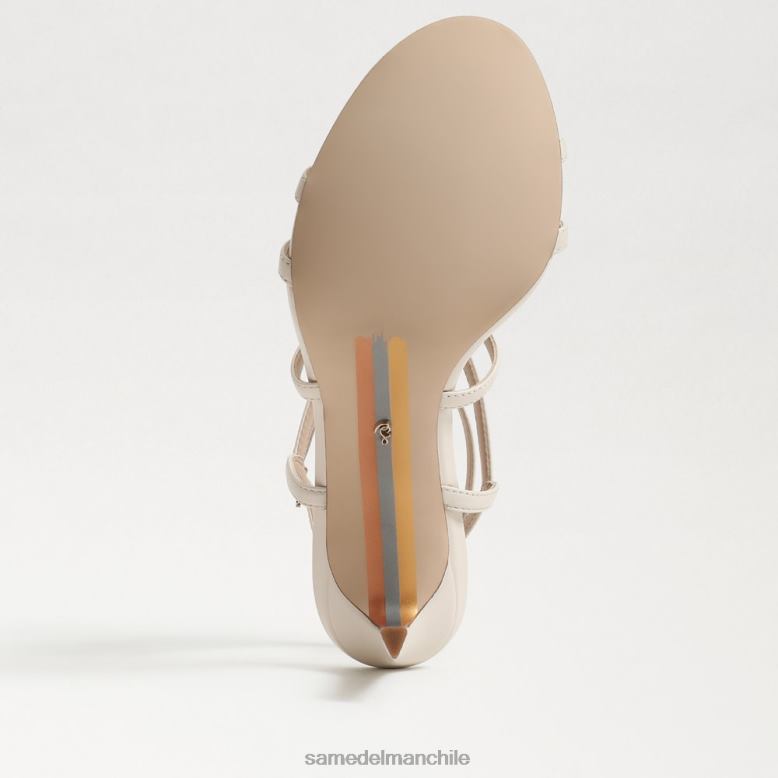 Sam Edelman P802J645 calzado marfil moderno mujer tacón con tiras delanie