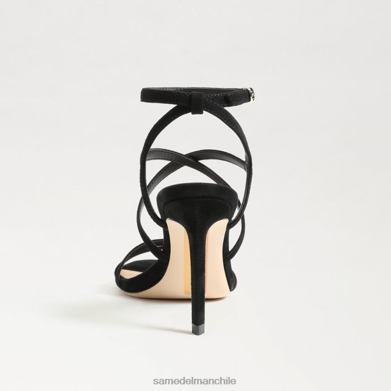 Sam Edelman P802J650 calzado ante negro mujer tacón con tiras delanie