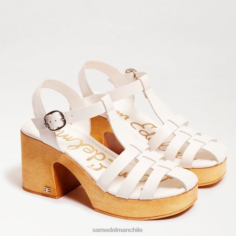 Sam Edelman P802J658 calzado blanco mujer tacón bloque con plataforma Margritte