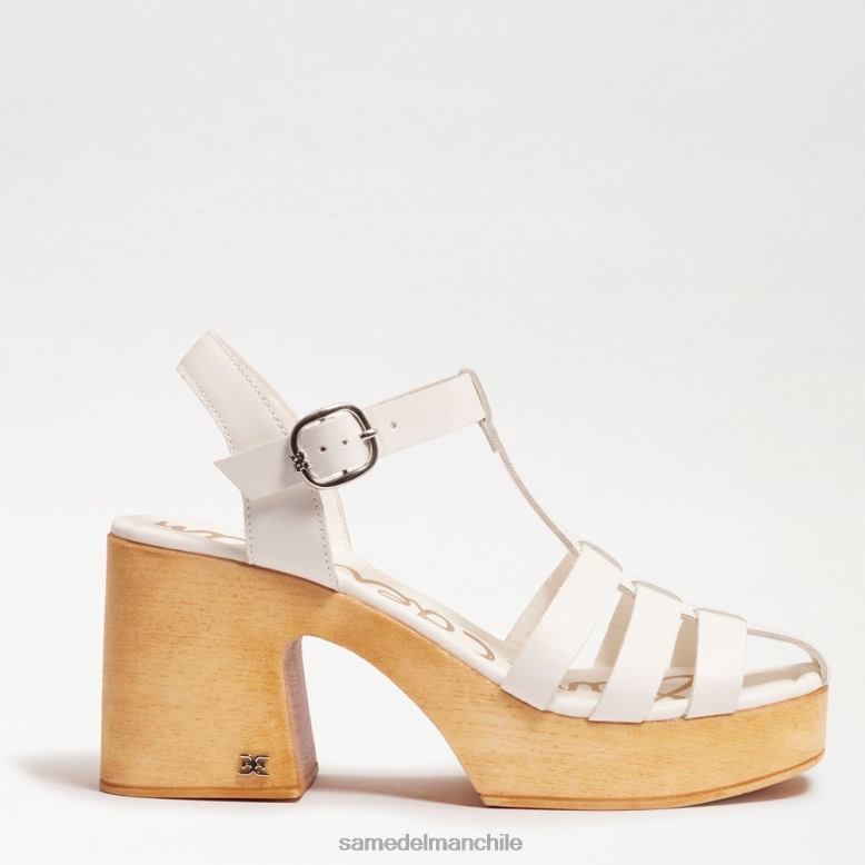 Sam Edelman P802J658 calzado blanco mujer tacón bloque con plataforma Margritte