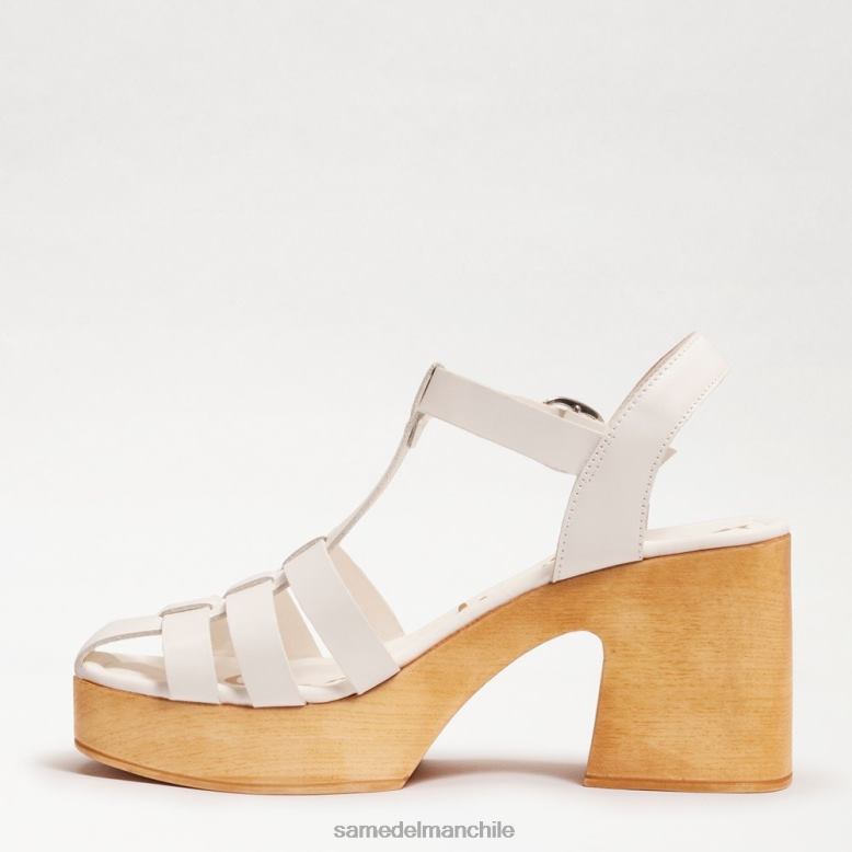 Sam Edelman P802J658 calzado blanco mujer tacón bloque con plataforma Margritte