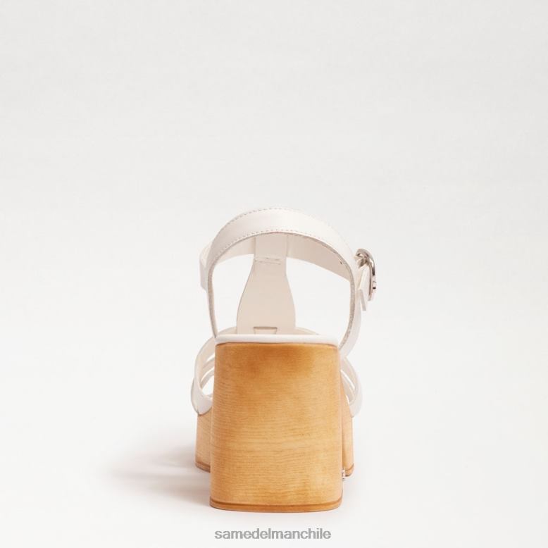 Sam Edelman P802J658 calzado blanco mujer tacón bloque con plataforma Margritte