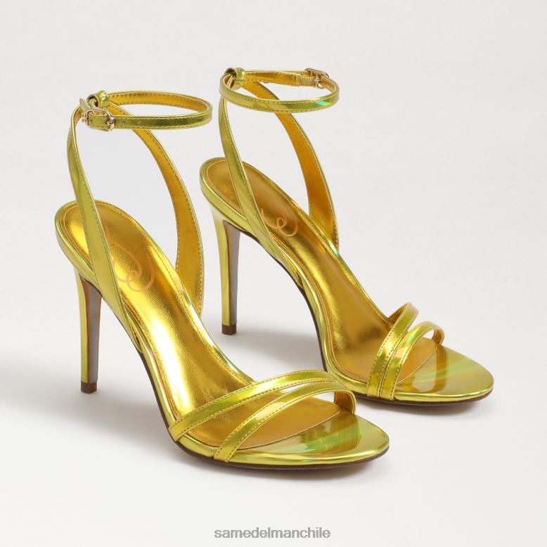 Sam Edelman P802J670 calzado mimosa oro metalizado mujer tacón con correa en el tobillo gemmie