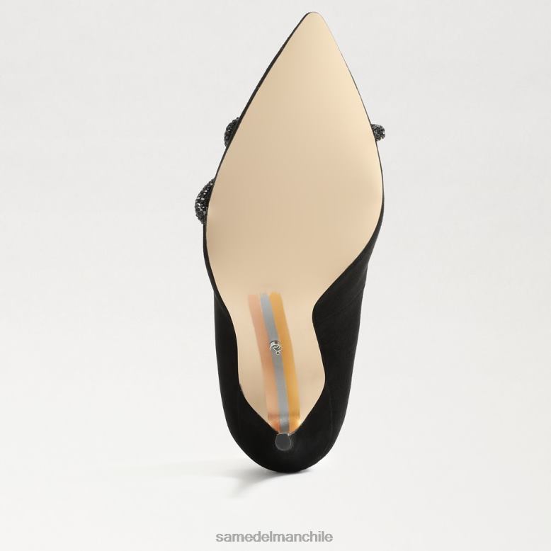 Sam Edelman P802J755 calzado ante negro mujer tacón con punta puntiaguda deela