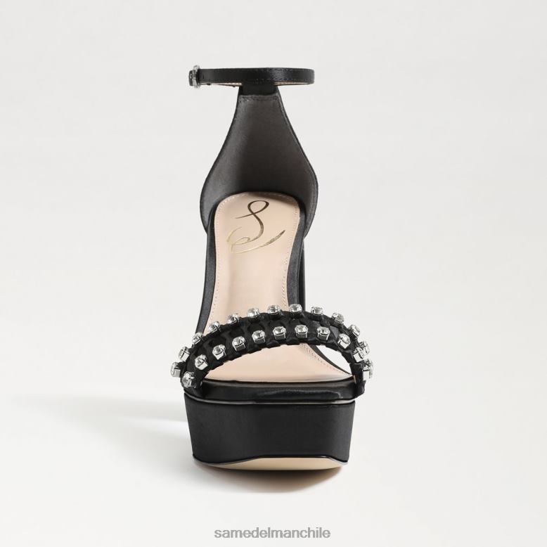 Sam Edelman P802J758 calzado satén negro mujer tacon plataforma ninette