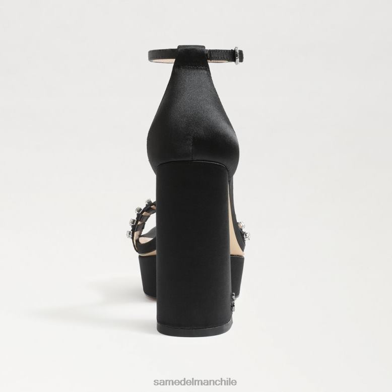 Sam Edelman P802J758 calzado satén negro mujer tacon plataforma ninette