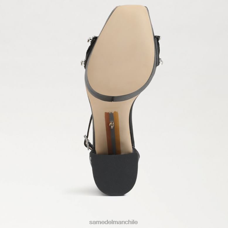 Sam Edelman P802J758 calzado satén negro mujer tacon plataforma ninette