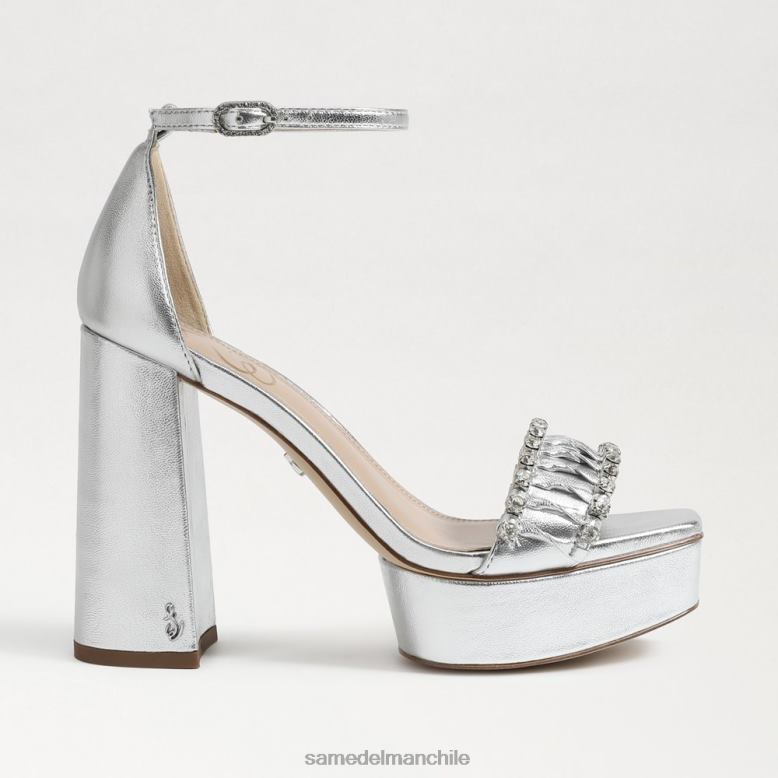 Sam Edelman P802J760 calzado plata suave mujer tacon plataforma ninette