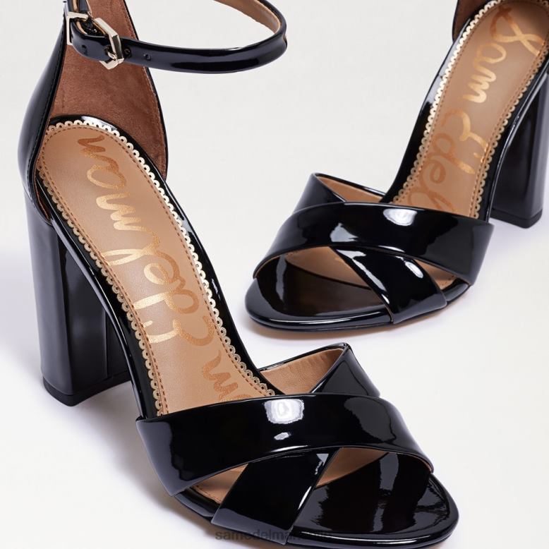 Sam Edelman P802J772 calzado negro mujer sandalia yancy con correa en el tobillo