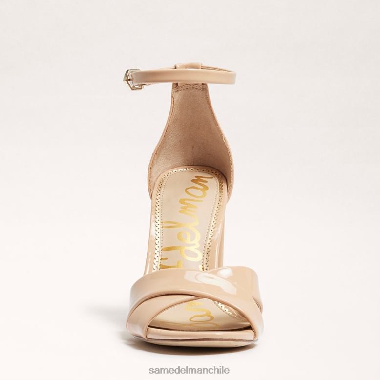 Sam Edelman P802J773 calzado charol rubor beige mujer sandalia yancy con correa en el tobillo
