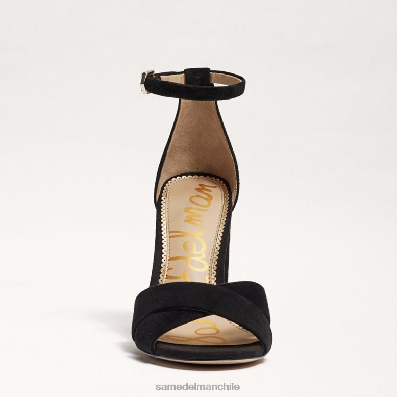 Sam Edelman P802J774 calzado ante negro mujer sandalia yancy con correa en el tobillo