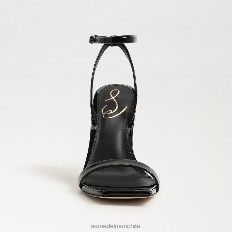 Sam Edelman P802J800 calzado charol negro mujer tacón con tiras color orquídea