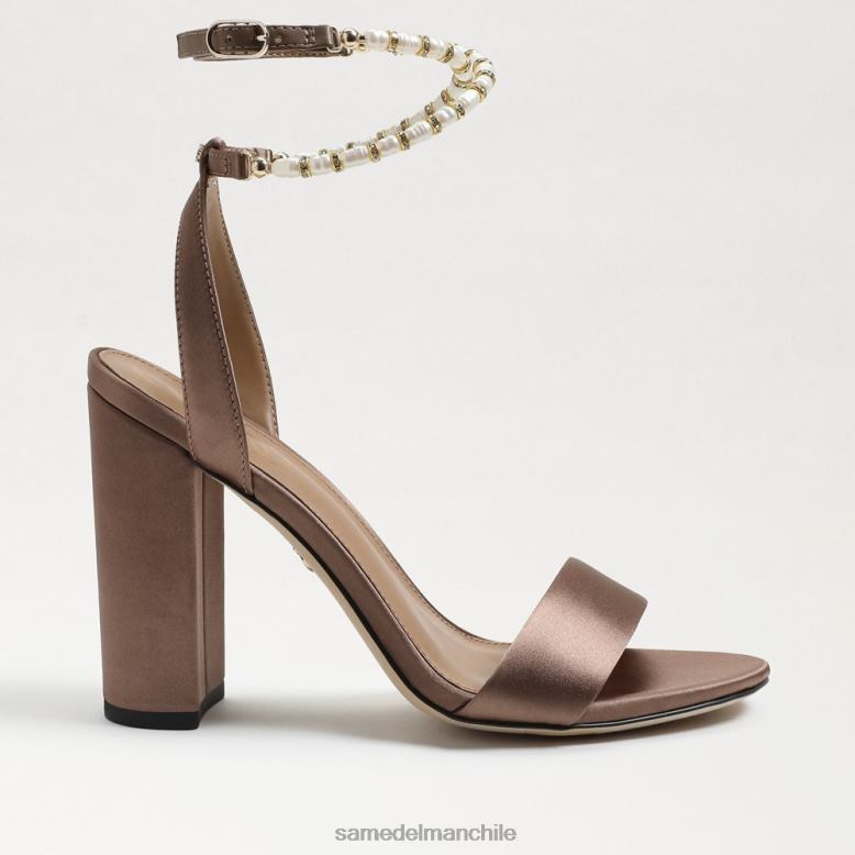 Sam Edelman P802J856 calzado caramelo satinado mujer sandalia yanelli con tacón cuadrado