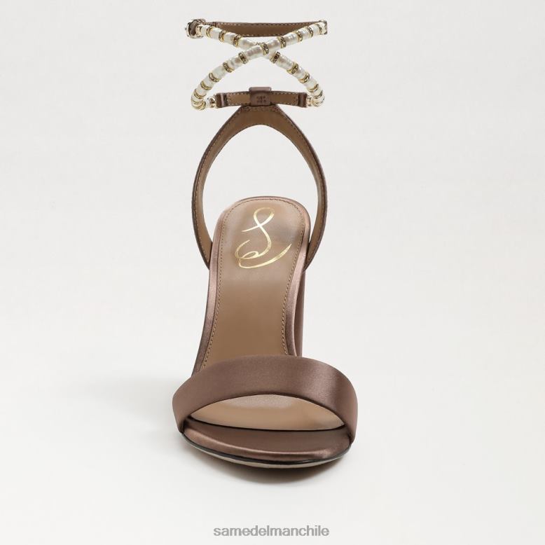 Sam Edelman P802J856 calzado caramelo satinado mujer sandalia yanelli con tacón cuadrado