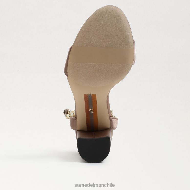 Sam Edelman P802J856 calzado caramelo satinado mujer sandalia yanelli con tacón cuadrado