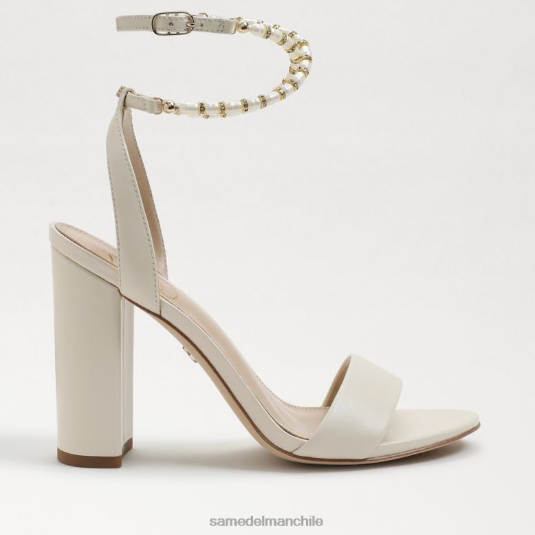 Sam Edelman P802J857 calzado cuero marfil moderno mujer sandalia yanelli con tacón cuadrado