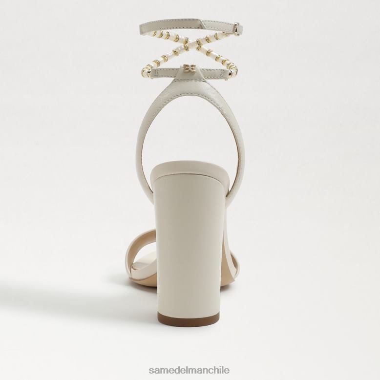 Sam Edelman P802J857 calzado cuero marfil moderno mujer sandalia yanelli con tacón cuadrado