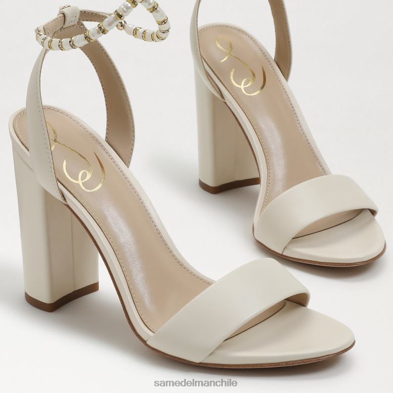Sam Edelman P802J857 calzado cuero marfil moderno mujer sandalia yanelli con tacón cuadrado