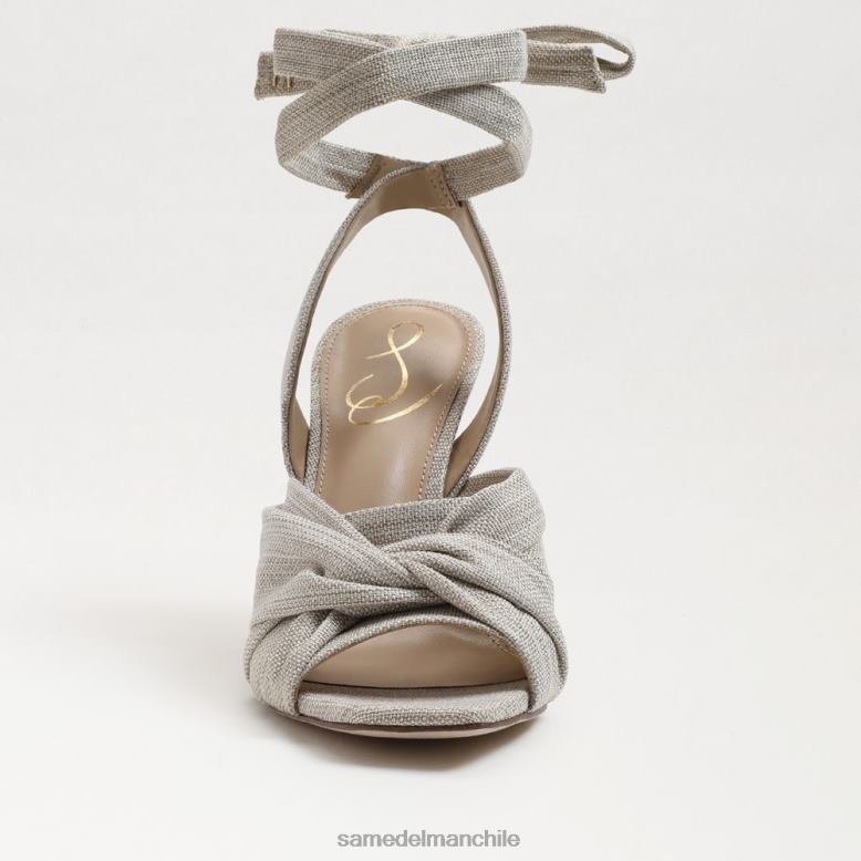 Sam Edelman P802J865 calzado lino natural mujer sandalia lenora con tacón y tiras