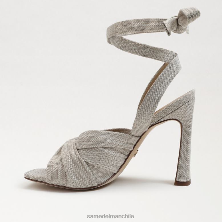 Sam Edelman P802J865 calzado lino natural mujer sandalia lenora con tacón y tiras
