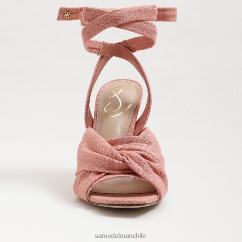 Sam Edelman P802J866 calzado lino de arcilla del cañón mujer sandalia lenora con tacón y tiras