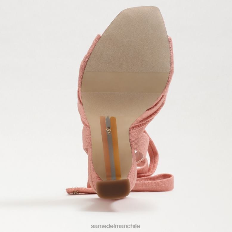 Sam Edelman P802J866 calzado lino de arcilla del cañón mujer sandalia lenora con tacón y tiras