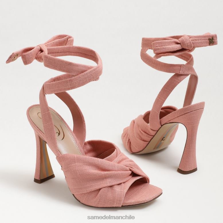 Sam Edelman P802J866 calzado lino de arcilla del cañón mujer sandalia lenora con tacón y tiras