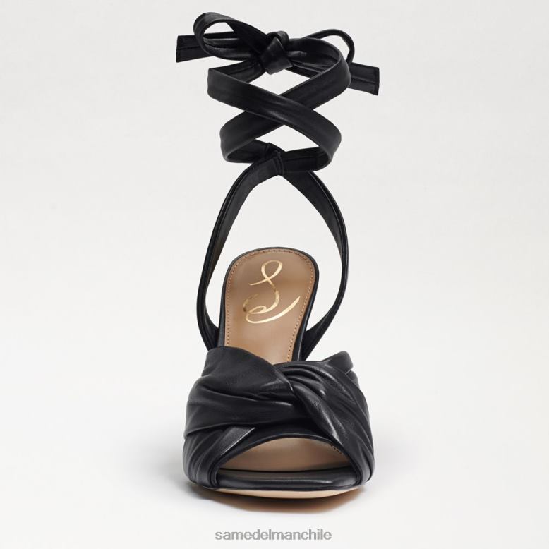 Sam Edelman P802J868 calzado cuero negro mujer sandalia lenora con tacón y tiras