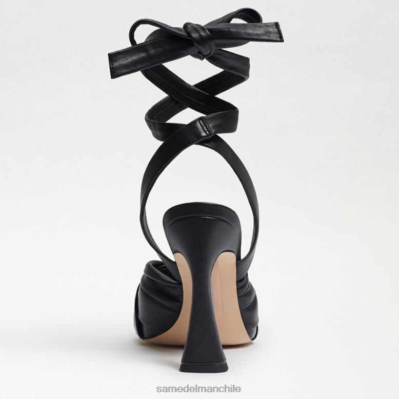 Sam Edelman P802J868 calzado cuero negro mujer sandalia lenora con tacón y tiras
