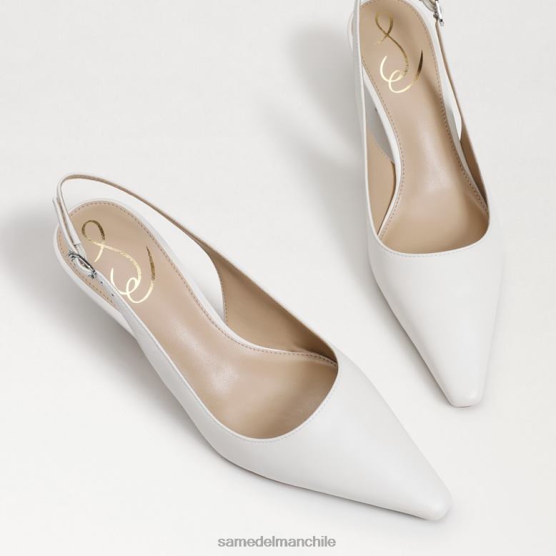Sam Edelman P802J90 calzado blanco brillante mujer zapatos de tacón bianka