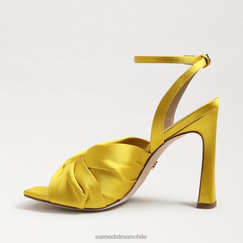 Sam Edelman P802J947 calzado satén ocre mujer tacón con tiras lavanda